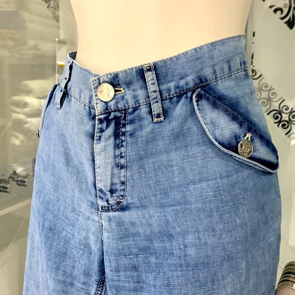 RARE Escada Sport Tina Linen&Cotton Blend Drawstring Jeans - Picture 8 of 17